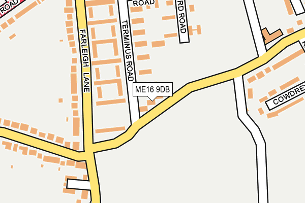 ME16 9DB map - OS OpenMap – Local (Ordnance Survey)