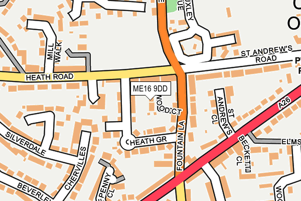 ME16 9DD map - OS OpenMap – Local (Ordnance Survey)