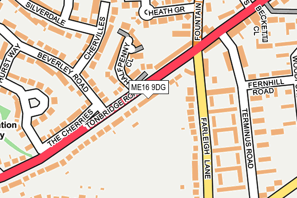 ME16 9DG map - OS OpenMap – Local (Ordnance Survey)