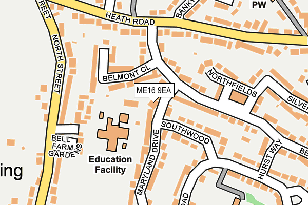 ME16 9EA map - OS OpenMap – Local (Ordnance Survey)