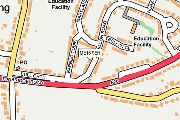ME16 9EH map - OS OpenMap – Local (Ordnance Survey)