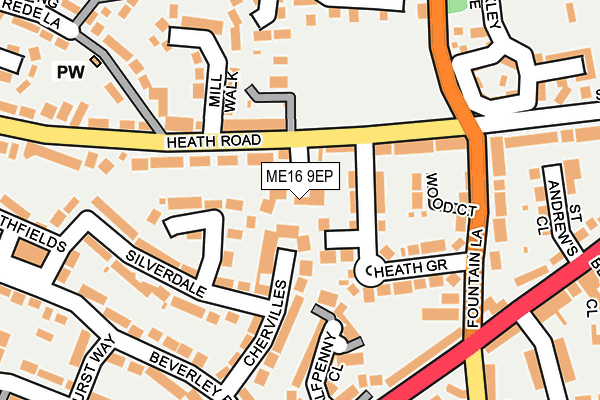 ME16 9EP map - OS OpenMap – Local (Ordnance Survey)