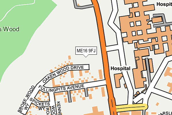 ME16 9FJ map - OS OpenMap – Local (Ordnance Survey)