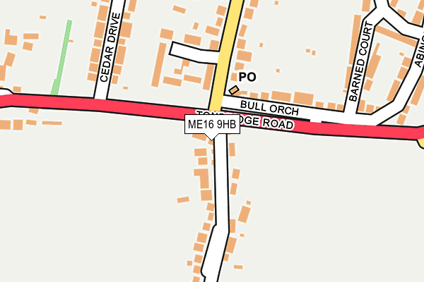 ME16 9HB map - OS OpenMap – Local (Ordnance Survey)