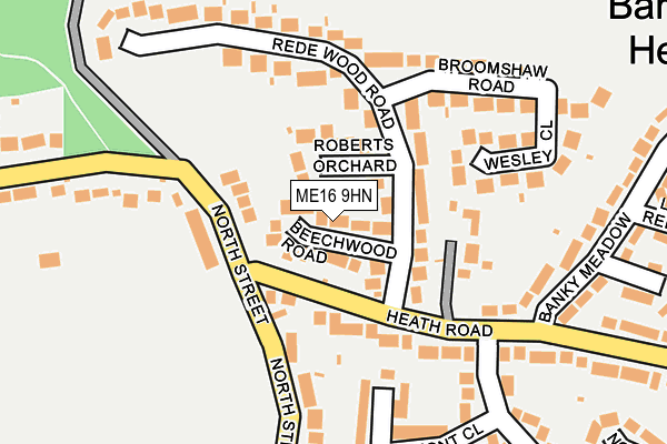 ME16 9HN map - OS OpenMap – Local (Ordnance Survey)
