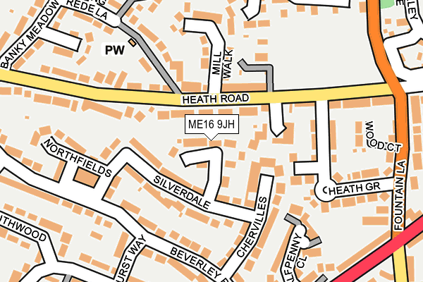 ME16 9JH map - OS OpenMap – Local (Ordnance Survey)