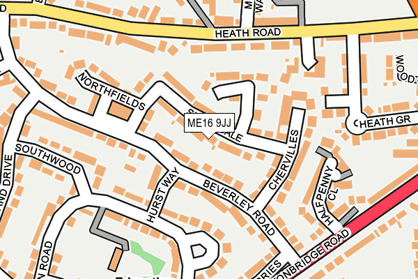 ME16 9JJ map - OS OpenMap – Local (Ordnance Survey)