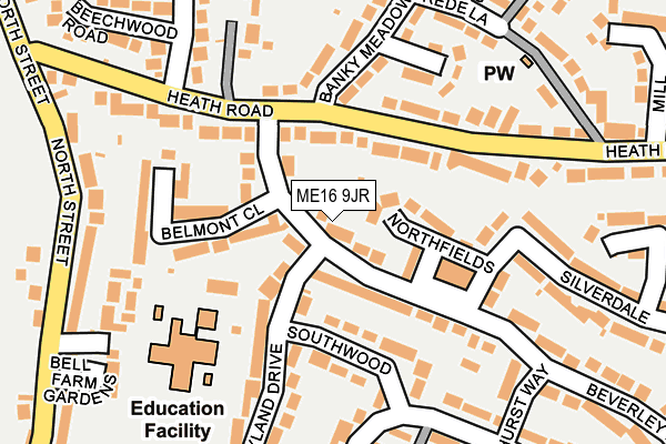 ME16 9JR map - OS OpenMap – Local (Ordnance Survey)