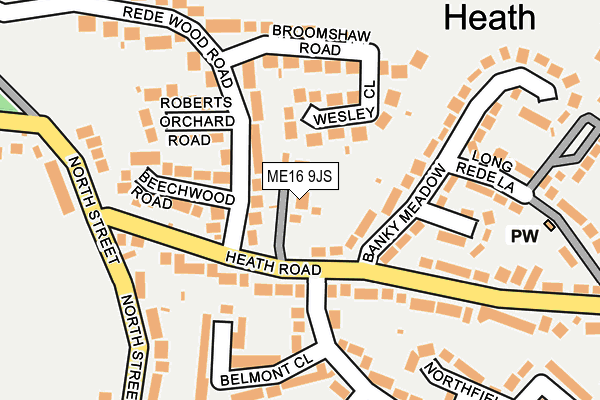 ME16 9JS map - OS OpenMap – Local (Ordnance Survey)