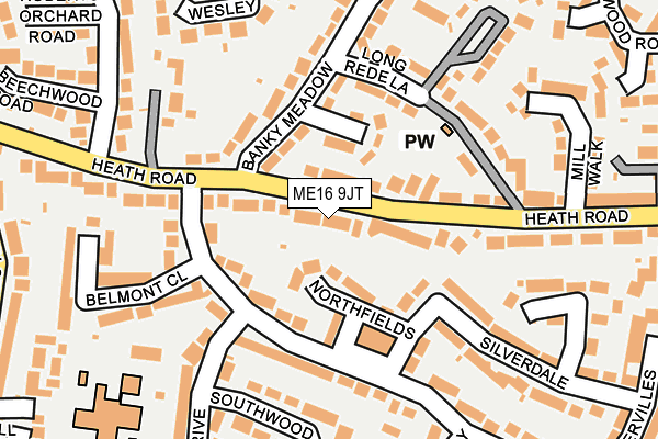 ME16 9JT map - OS OpenMap – Local (Ordnance Survey)