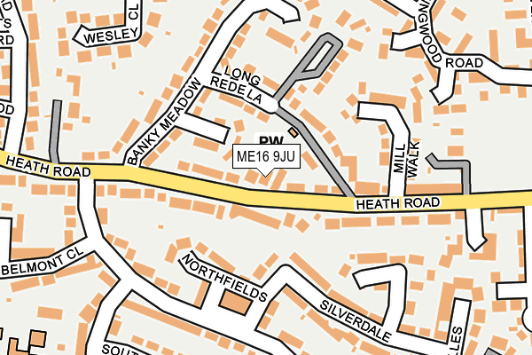 ME16 9JU map - OS OpenMap – Local (Ordnance Survey)