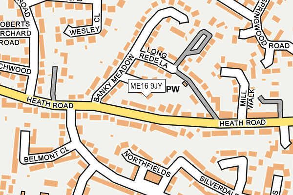 ME16 9JY map - OS OpenMap – Local (Ordnance Survey)