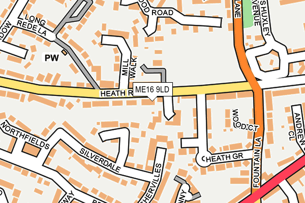 ME16 9LD map - OS OpenMap – Local (Ordnance Survey)