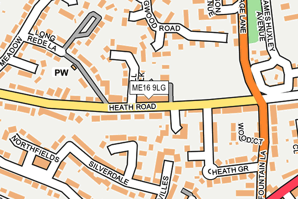 ME16 9LG map - OS OpenMap – Local (Ordnance Survey)