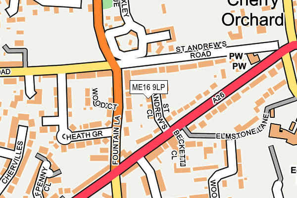 ME16 9LP map - OS OpenMap – Local (Ordnance Survey)