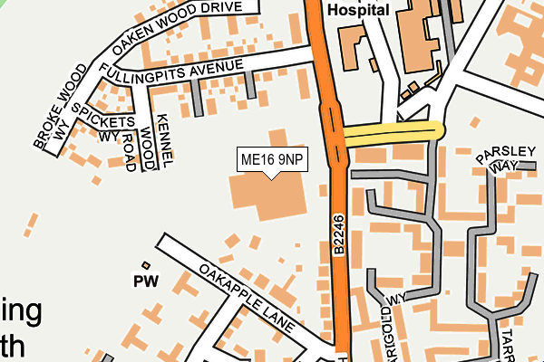 ME16 9NP map - OS OpenMap – Local (Ordnance Survey)