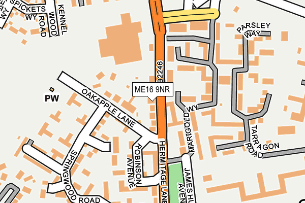 ME16 9NR map - OS OpenMap – Local (Ordnance Survey)