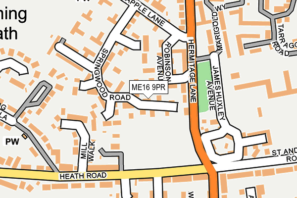 ME16 9PR map - OS OpenMap – Local (Ordnance Survey)