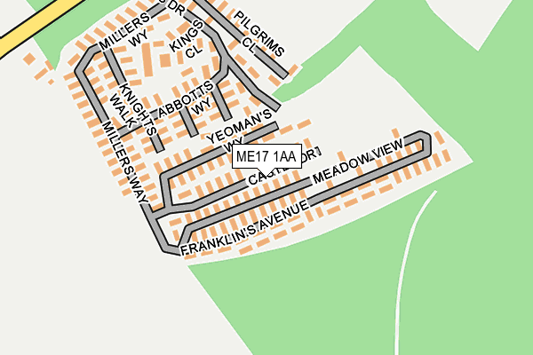 ME17 1AA map - OS OpenMap – Local (Ordnance Survey)
