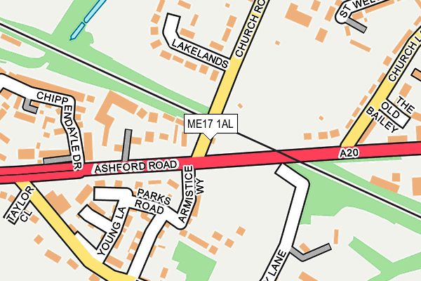 ME17 1AL map - OS OpenMap – Local (Ordnance Survey)