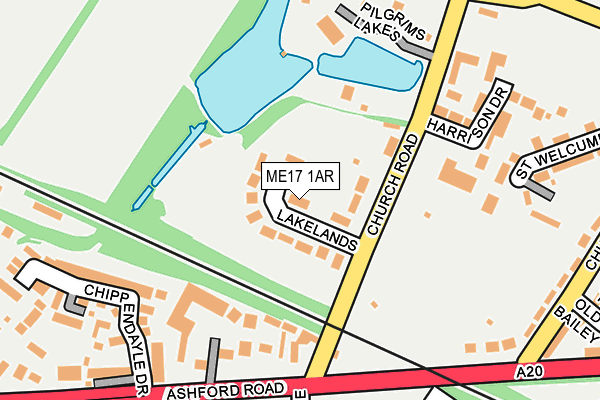 ME17 1AR map - OS OpenMap – Local (Ordnance Survey)