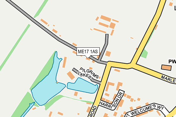ME17 1AS map - OS OpenMap – Local (Ordnance Survey)