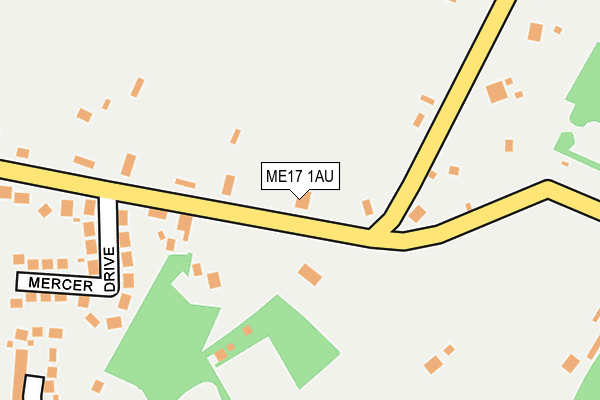 ME17 1AU map - OS OpenMap – Local (Ordnance Survey)