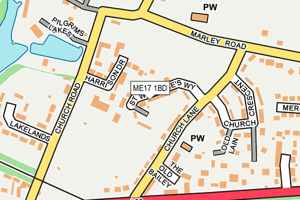 ME17 1BD map - OS OpenMap – Local (Ordnance Survey)