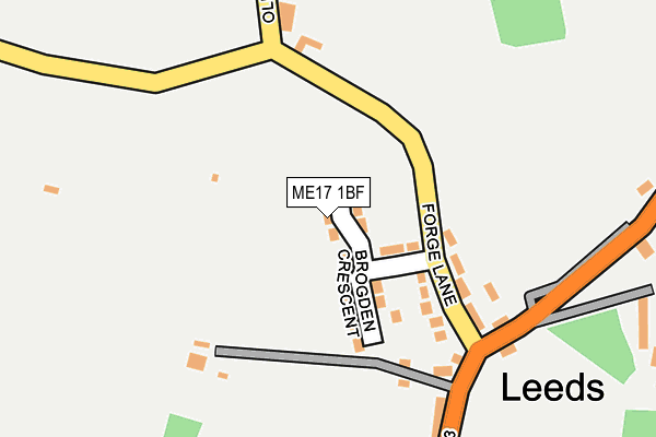 ME17 1BF map - OS OpenMap – Local (Ordnance Survey)