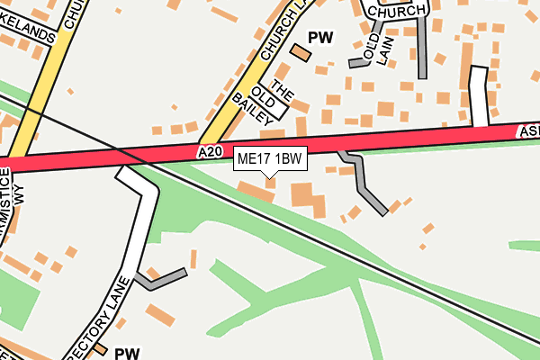 ME17 1BW map - OS OpenMap – Local (Ordnance Survey)