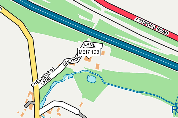 ME17 1DB map - OS OpenMap – Local (Ordnance Survey)