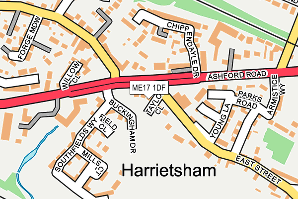 ME17 1DF map - OS OpenMap – Local (Ordnance Survey)