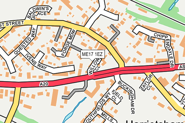 ME17 1EZ map - OS OpenMap – Local (Ordnance Survey)