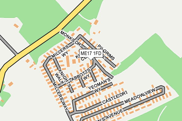 ME17 1FD map - OS OpenMap – Local (Ordnance Survey)