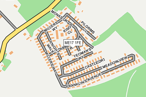 ME17 1FE map - OS OpenMap – Local (Ordnance Survey)