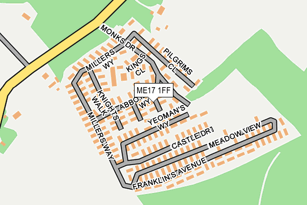 ME17 1FF map - OS OpenMap – Local (Ordnance Survey)