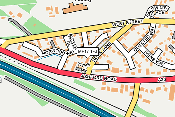 ME17 1FJ map - OS OpenMap – Local (Ordnance Survey)