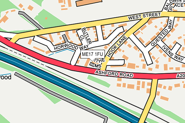 ME17 1FU map - OS OpenMap – Local (Ordnance Survey)