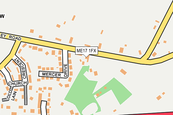 ME17 1FX map - OS OpenMap – Local (Ordnance Survey)