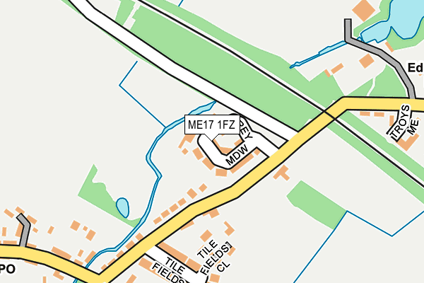 ME17 1FZ map - OS OpenMap – Local (Ordnance Survey)