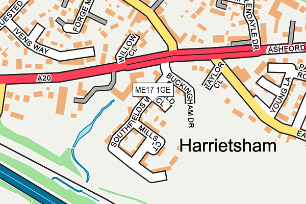 ME17 1GE map - OS OpenMap – Local (Ordnance Survey)