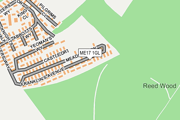 ME17 1GL map - OS OpenMap – Local (Ordnance Survey)