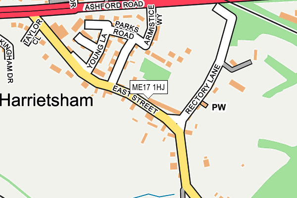 ME17 1HJ map - OS OpenMap – Local (Ordnance Survey)