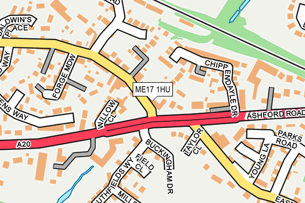 ME17 1HU map - OS OpenMap – Local (Ordnance Survey)