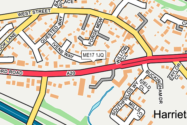 ME17 1JQ map - OS OpenMap – Local (Ordnance Survey)