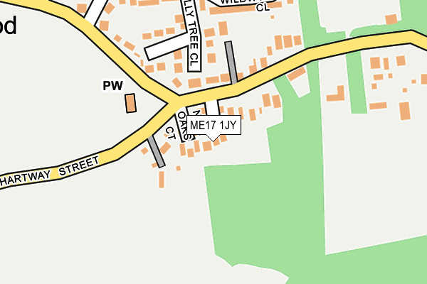 ME17 1JY map - OS OpenMap – Local (Ordnance Survey)
