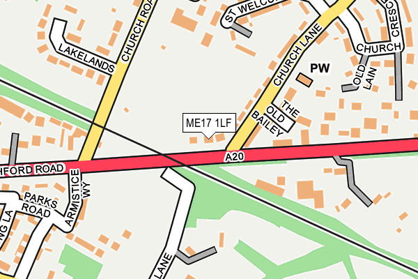 ME17 1LF map - OS OpenMap – Local (Ordnance Survey)