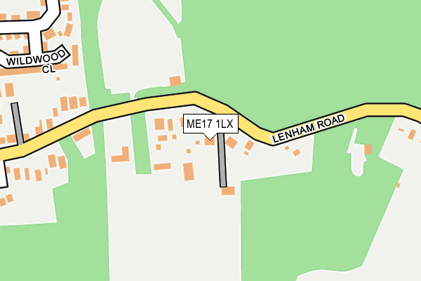 ME17 1LX map - OS OpenMap – Local (Ordnance Survey)