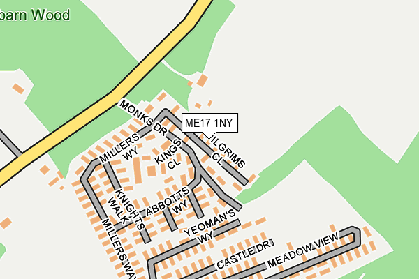 ME17 1NY map - OS OpenMap – Local (Ordnance Survey)