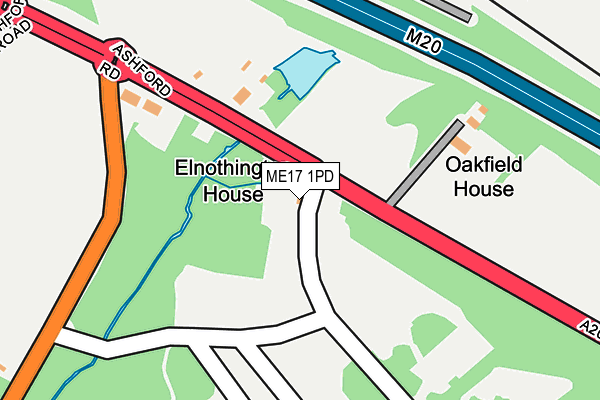 ME17 1PD map - OS OpenMap – Local (Ordnance Survey)